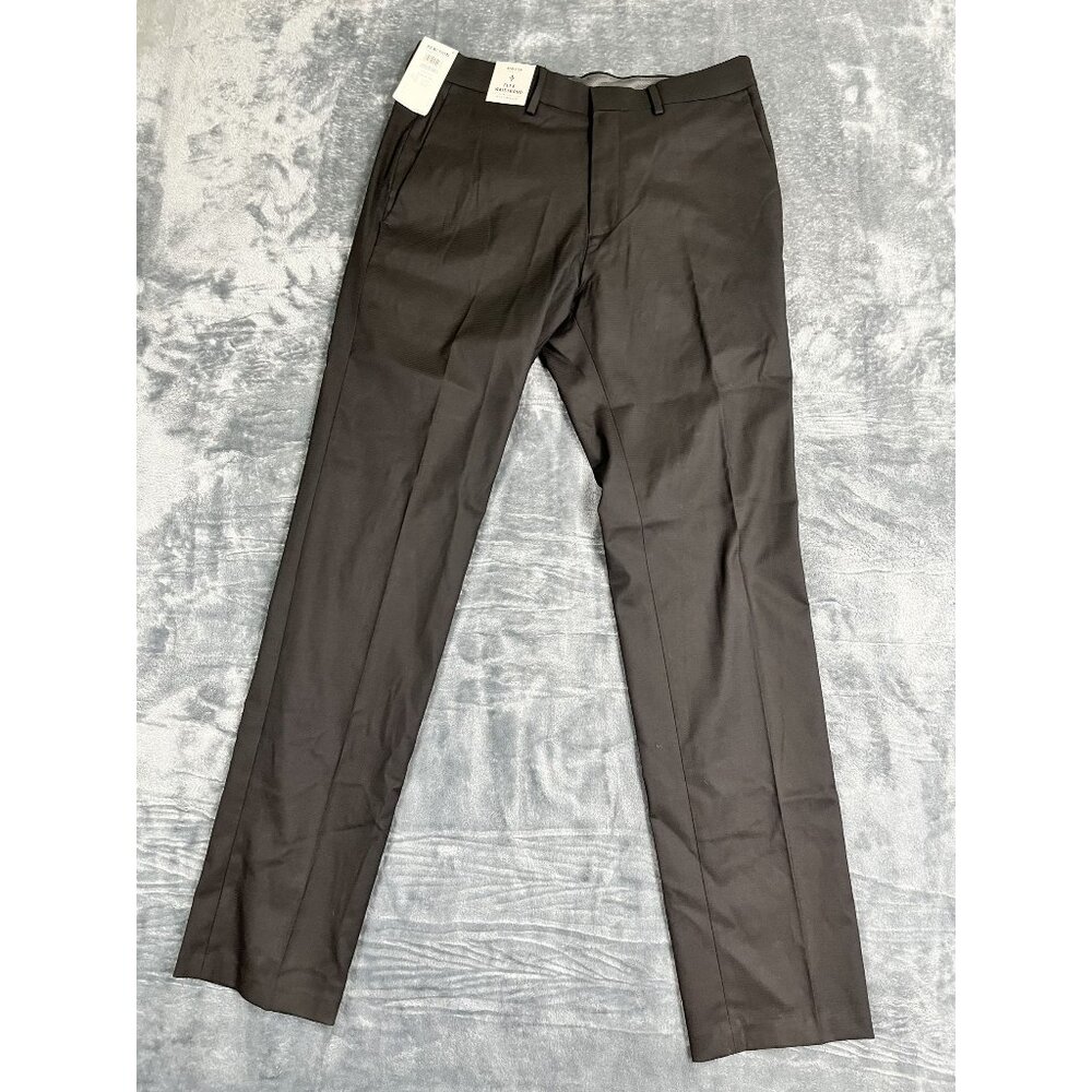 Reaction Kenneth Cole Slim Fit Flex Waistband Dress Pants 32W 32L Black